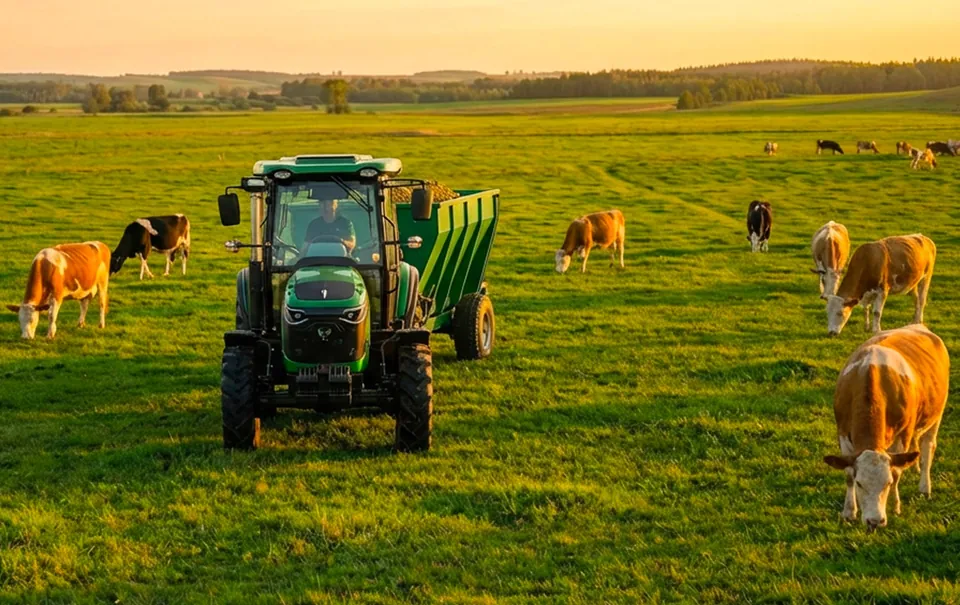 Tractor Bull TRL-704 de 70 HP trabajando en el campo